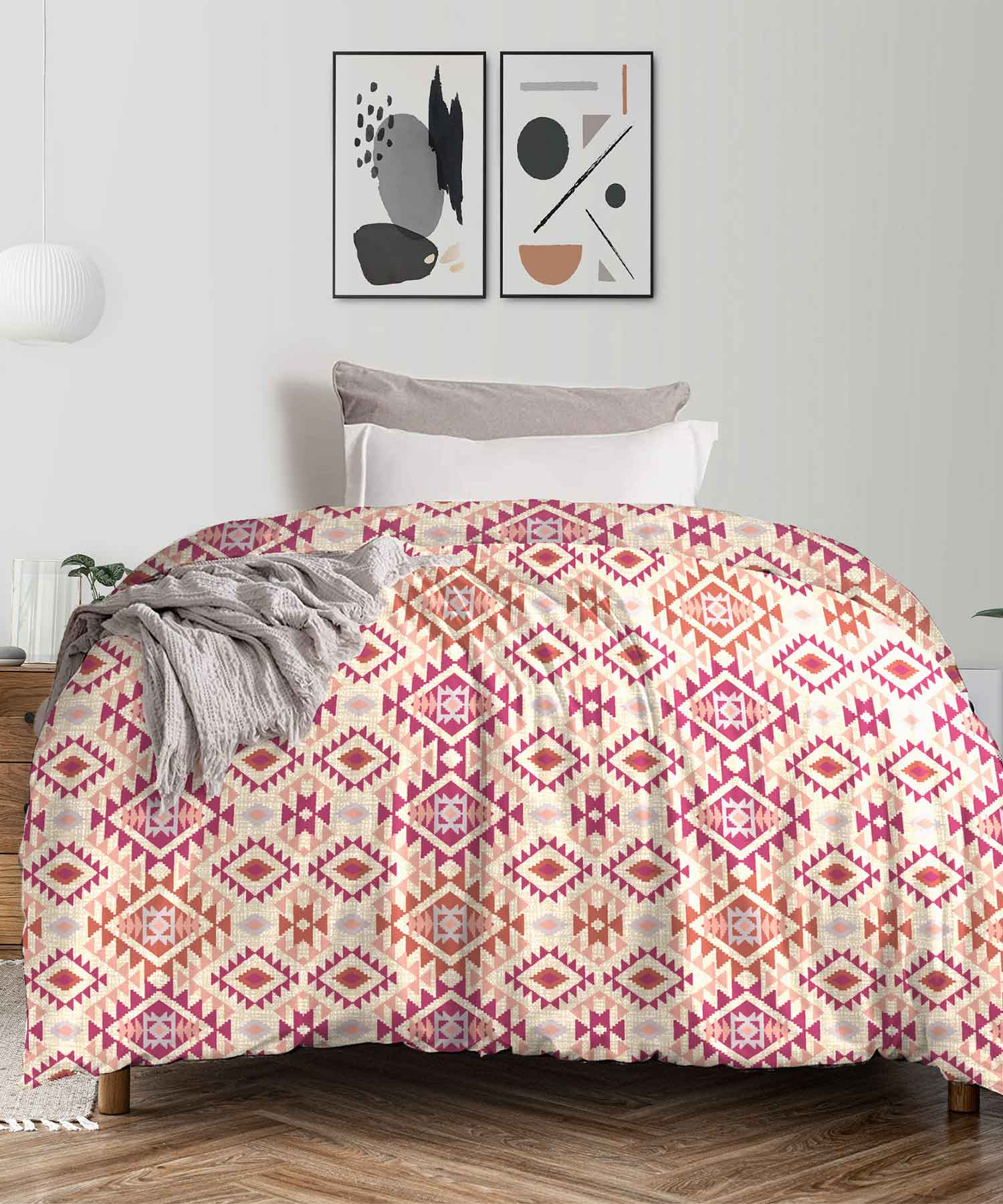 Urban Comfort Single AC Comforter, Aria Red|120GSM Cotton
