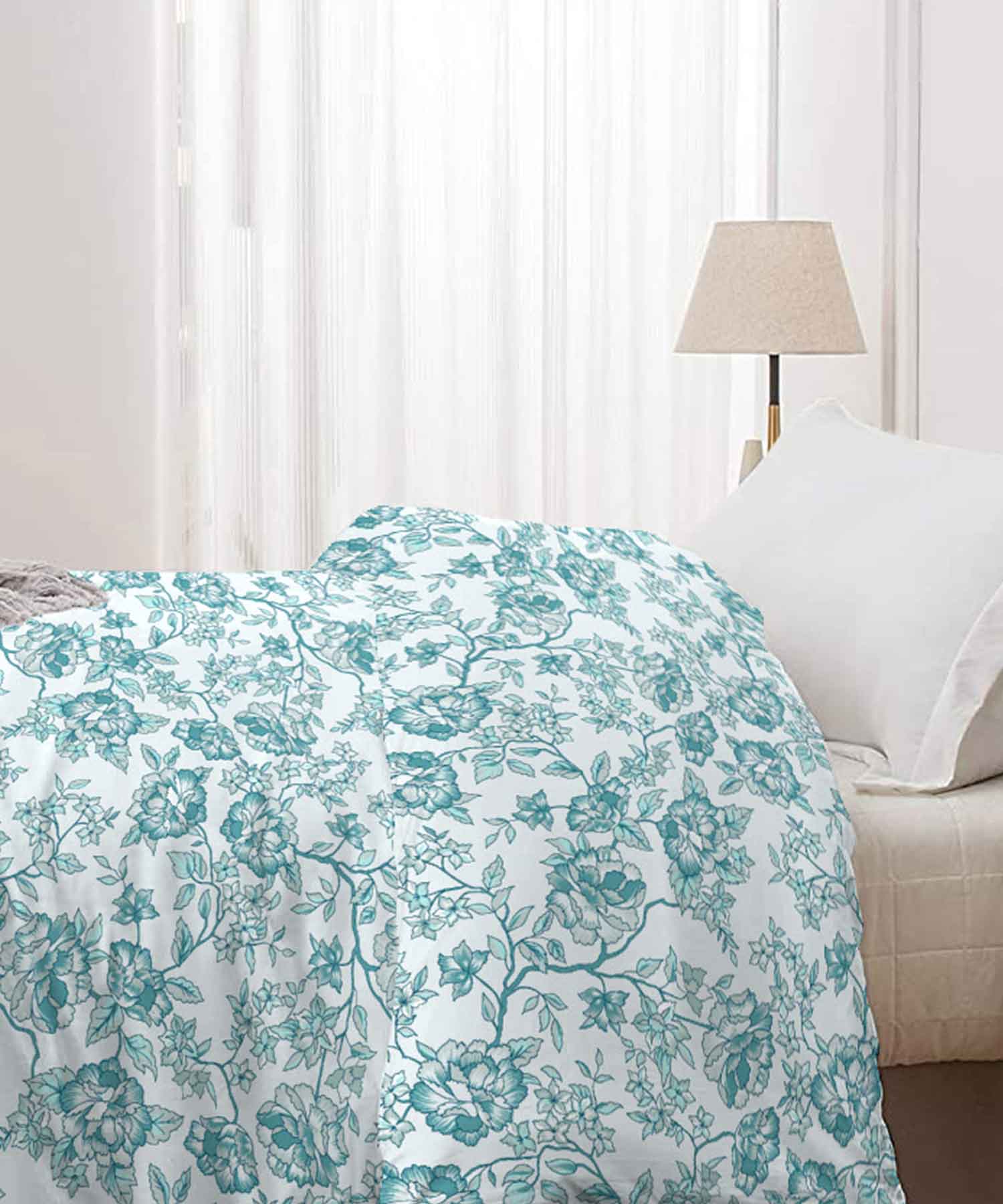 Urban Comfort Single AC Comforter, Juliet Blue|120GSM Cotton - Image 4